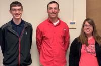 Glenville State College Accounting majors (l-r) Evan Merical, Zachary Lively, and Daisy Dean