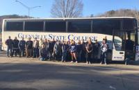 SPBGMA trip attendees pause for a photo in front of the GSC bus before resuming their trip to Nashville, TN last year