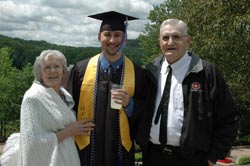 Honor Student Rob Carr with two grandparents
