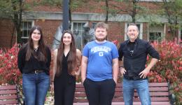 Pioneer Debate’s Alena Gray, d Graylin Floyd, Johnathan Hornbuckle, and Dr. Brian Johnston 