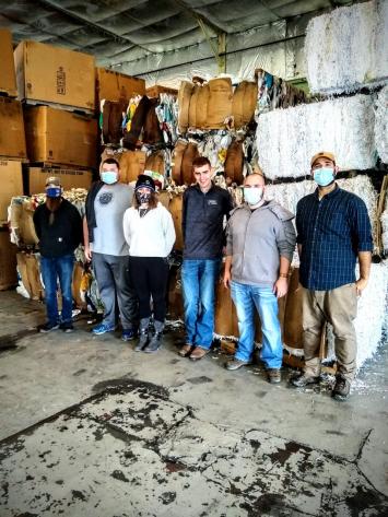 The Environmental Science Club on a field trip to Cabot Recycling Station