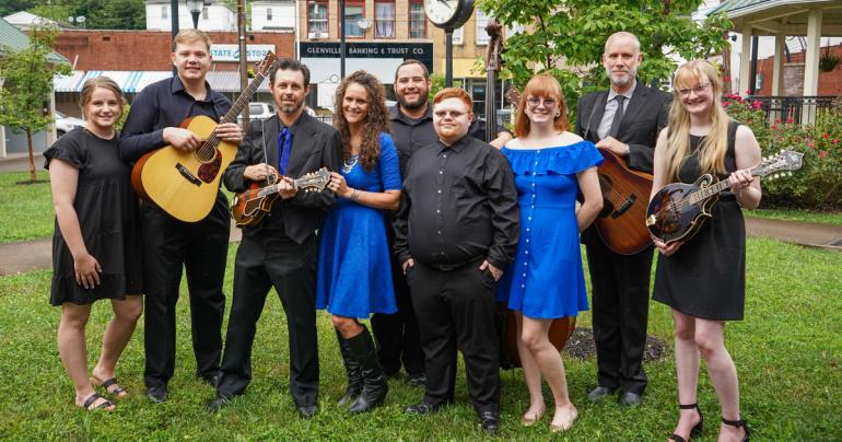 Members of the Glenville State College Bluegrass Band (GSC Photo/Kristen Cosner)