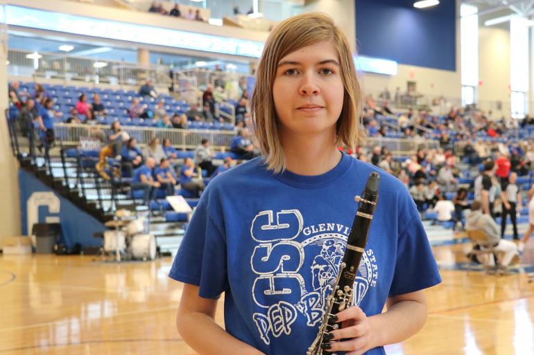 Cameron Knopp will represent Glenville State College at the 2020 Ohio University Honors Clarinet Choir (GSC Photo/Kristen Cosner)