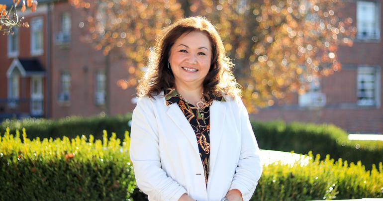 Connie Stout O’Dell has received Glenville State College's 2020 Curtis Elam Professor for Teaching Excellence Award (GSC Photo/Kristen Cosner)