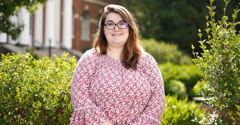 Keelin Howes, an education major at Glenville State College, has won a college scholarship as part of the “Do it for Babydog” Vaccination Sweepstakes. (GSC Photo/Kristen Cosner)