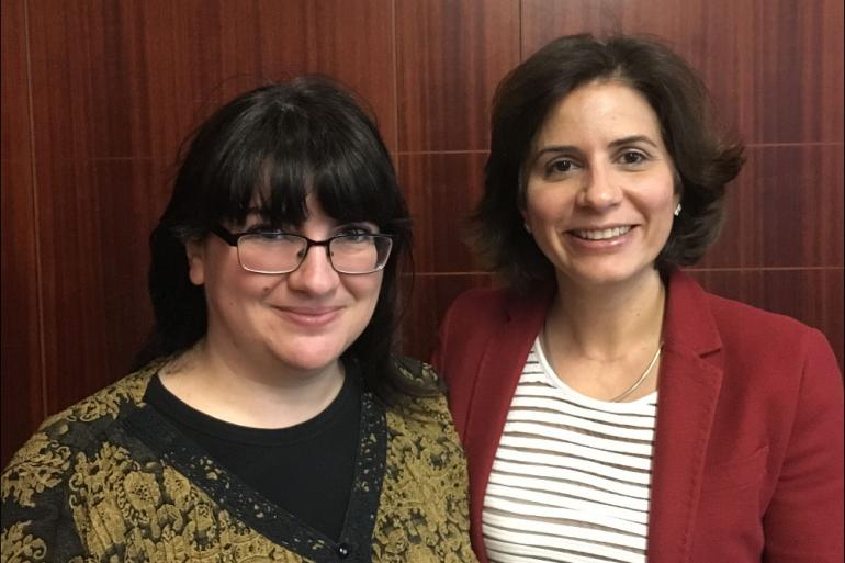 (l-r) Dr. Marisha Lecea with Senior Fellow with the CSIS Human Rights Initiative Lana Baydas