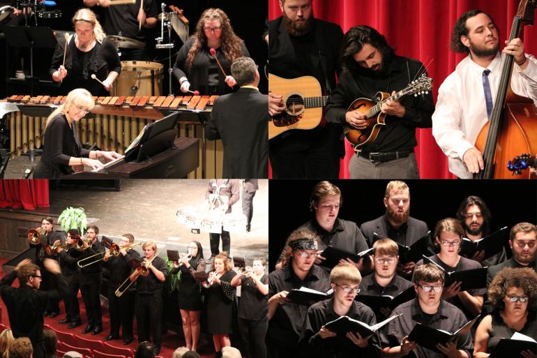 Music Fest features performances by all of your favorite GSC ensembles, including Percussion Ensemble, the Bluegrass Band, Concert Choir, and Marching Band