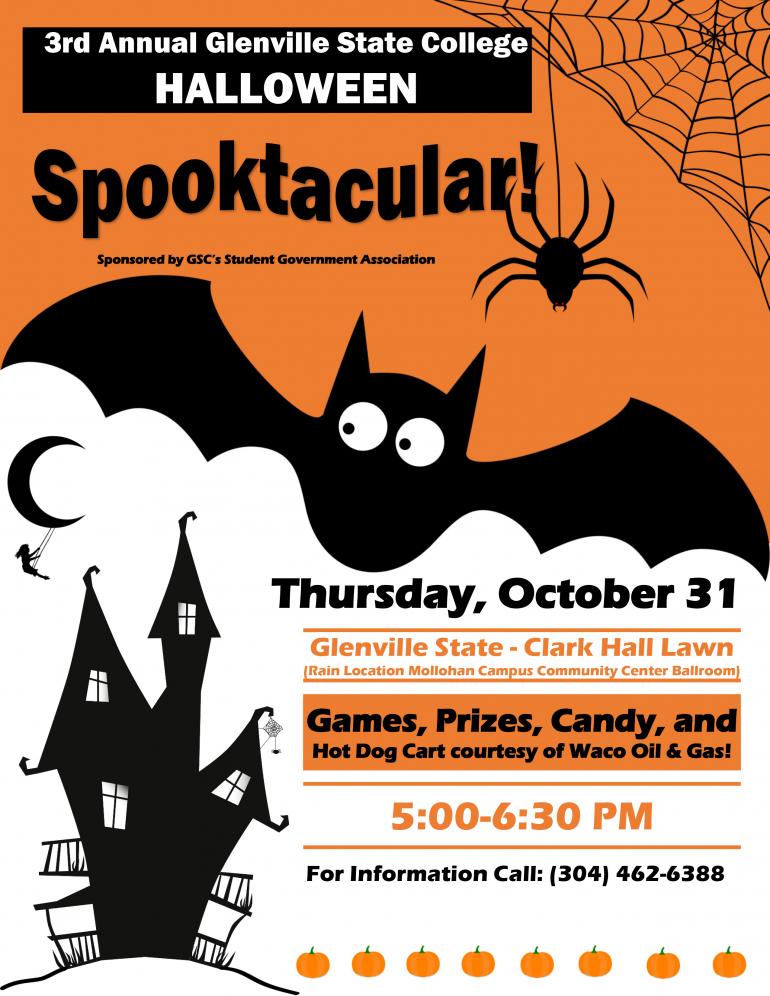 SGA Halloween Spooktacular flyer