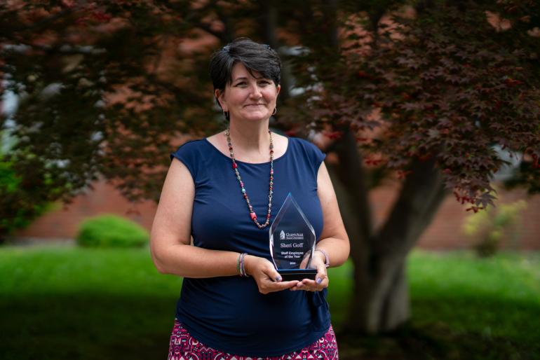 Sheri Goff, Glenville State University’s 2024 Staff Employee of the Year Award recipient. (GSU Photo/Julia Hill) 