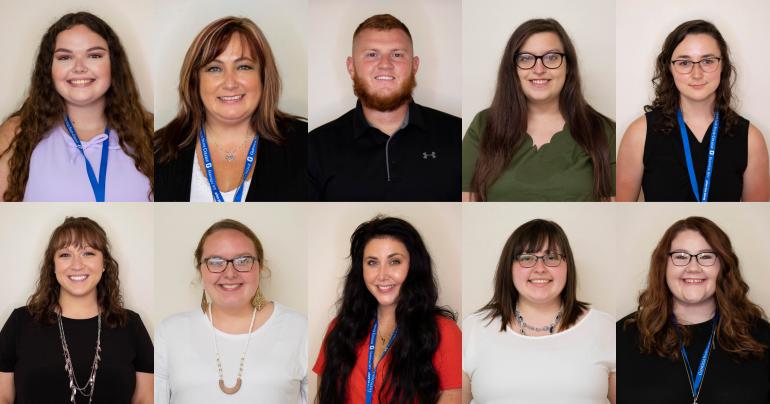 Fall 2020 Glenville State College Student Teachers (l-r) top Hannah Allen, Tabitha Cochrum, Ryan Colaw, Jessica DiGenarro, Anna Lusk; bottom Allison Moss, Sara Sellers, McKenze Steele, Kristie Taylor, Laura Webb (GSC Photos/Kristen Cosner)