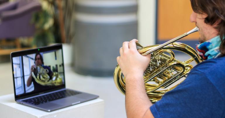 Prospective students interested in joining the Department of Fine Arts at Glenville State College are invited to schedule a virtual audition this spring. (GSC Photo/Kristen Cosner)