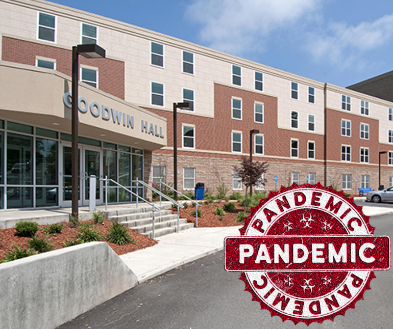 Goodwin Hall pandemic sticker