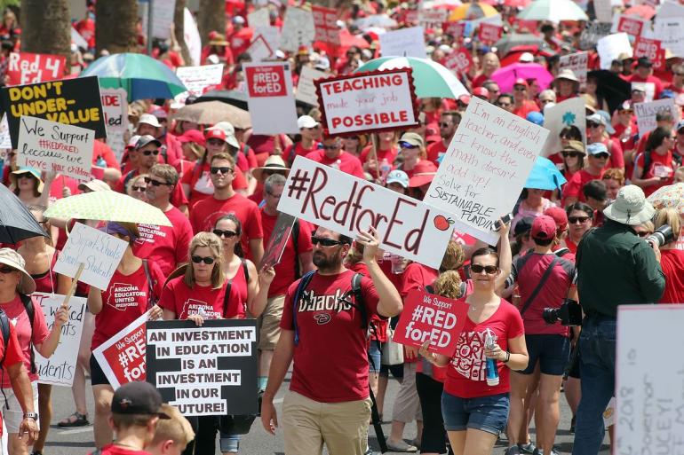 Striking teachers